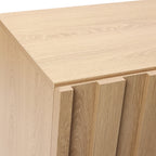 2-Door Fluted Wood Storage Cabinet, 31"