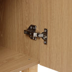 2-Door Fluted Wood Storage Cabinet, 31"