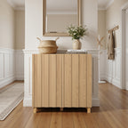 2-Door Fluted Wood Storage Cabinet, 31"