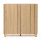 2-Door Fluted Wood Storage Cabinet, 31"