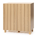 2-Door Fluted Wood Storage Cabinet, 31"
