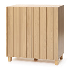 2-Door Fluted Wood Storage Cabinet, 31"