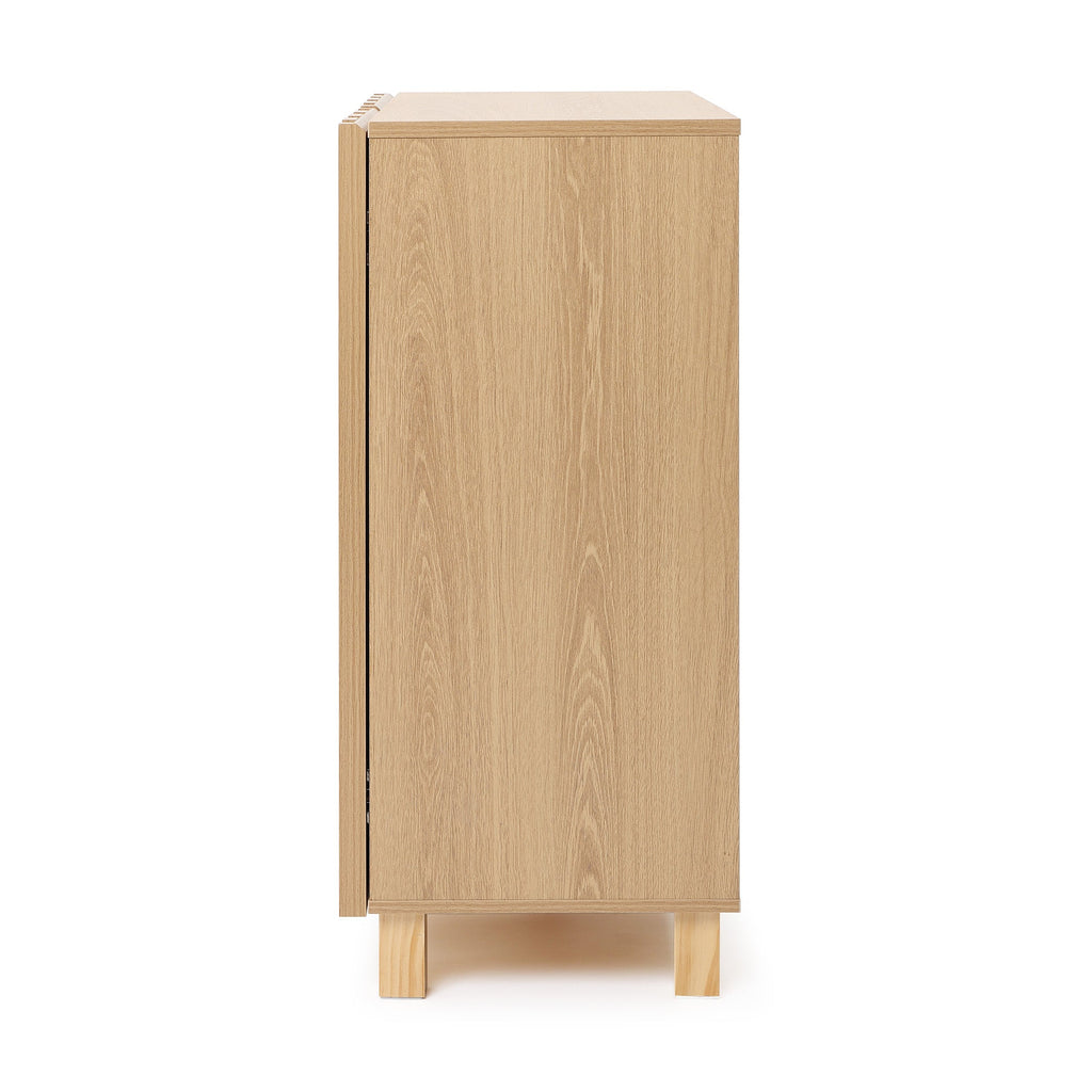2-Door Fluted Wood Storage Cabinet, 31"