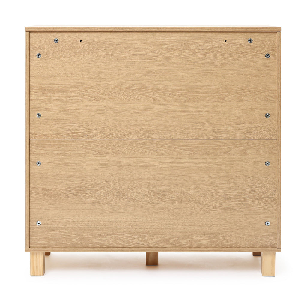 2-Door Fluted Wood Storage Cabinet, 31"