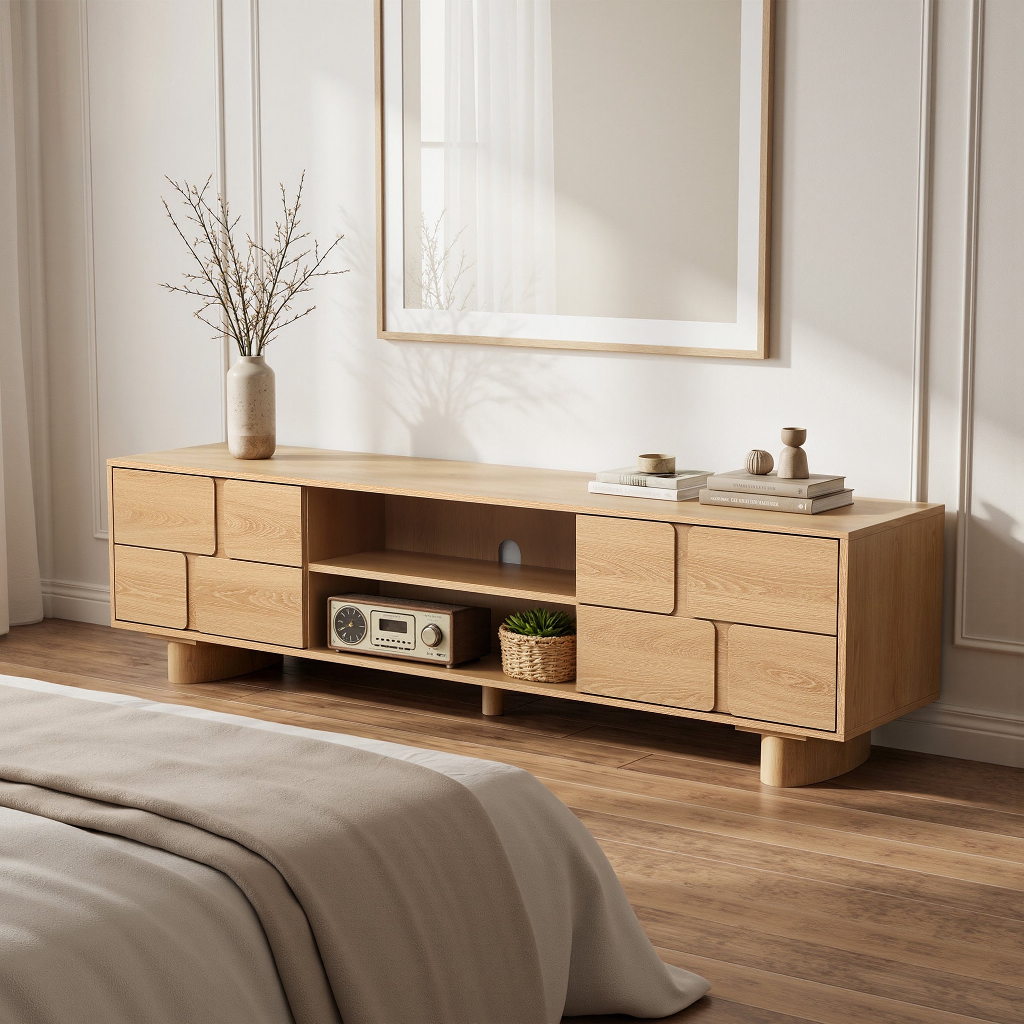 Zendic Wood TV Console, 63"