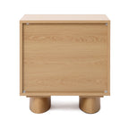 2-Drawer Blonde Birch Wood Nightstand, 20"