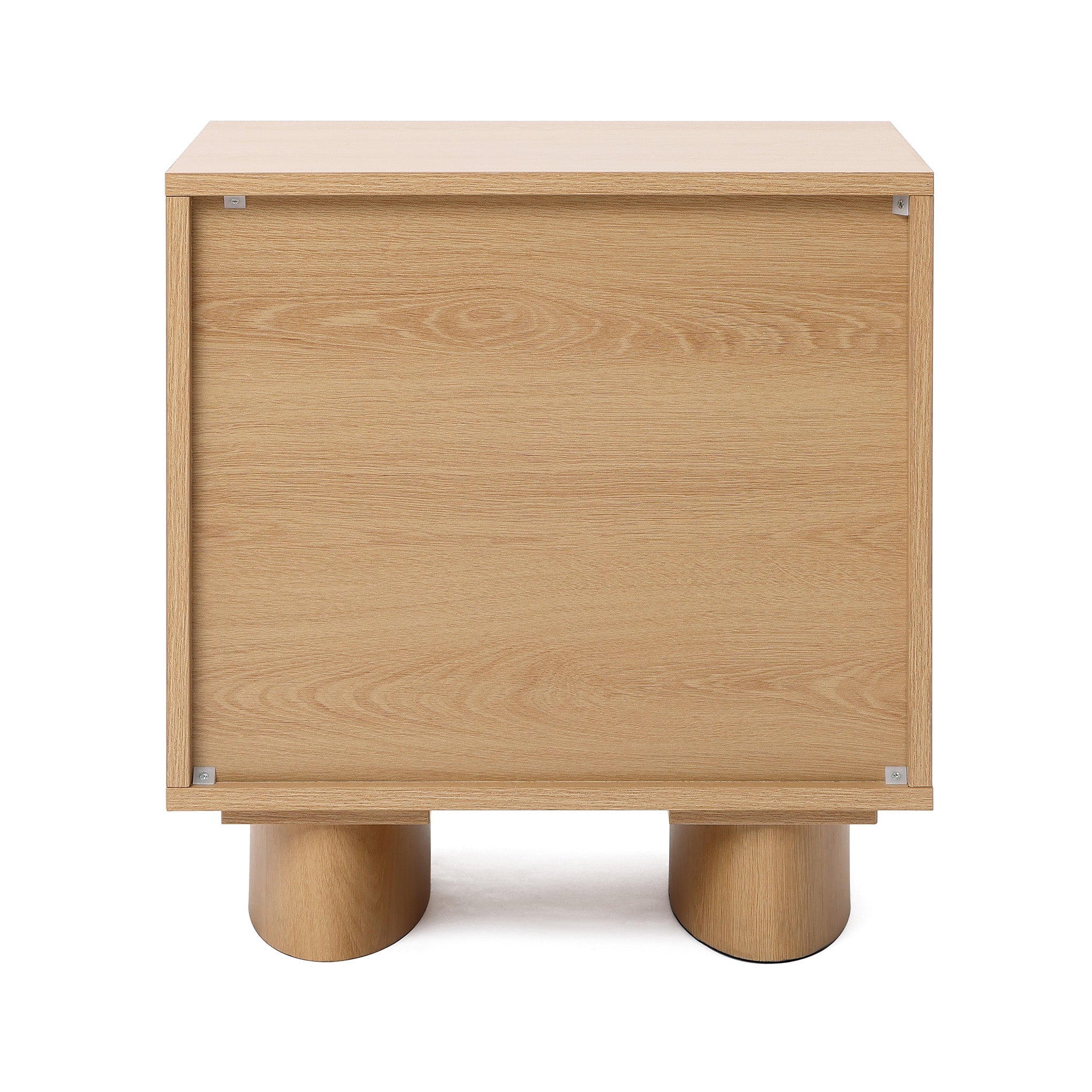 2-Drawer Blonde Birch Wood Nightstand, 20"