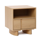 2-Drawer Blonde Birch Wood Nightstand, 20"