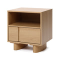 2-Drawer Blonde Birch Wood Nightstand, 20"