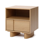 2-Drawer Blonde Birch Wood Nightstand, 20"