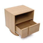2-Drawer Blonde Birch Wood Nightstand, 20"