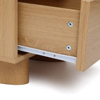 2-Drawer Blonde Birch Wood Nightstand, 20"