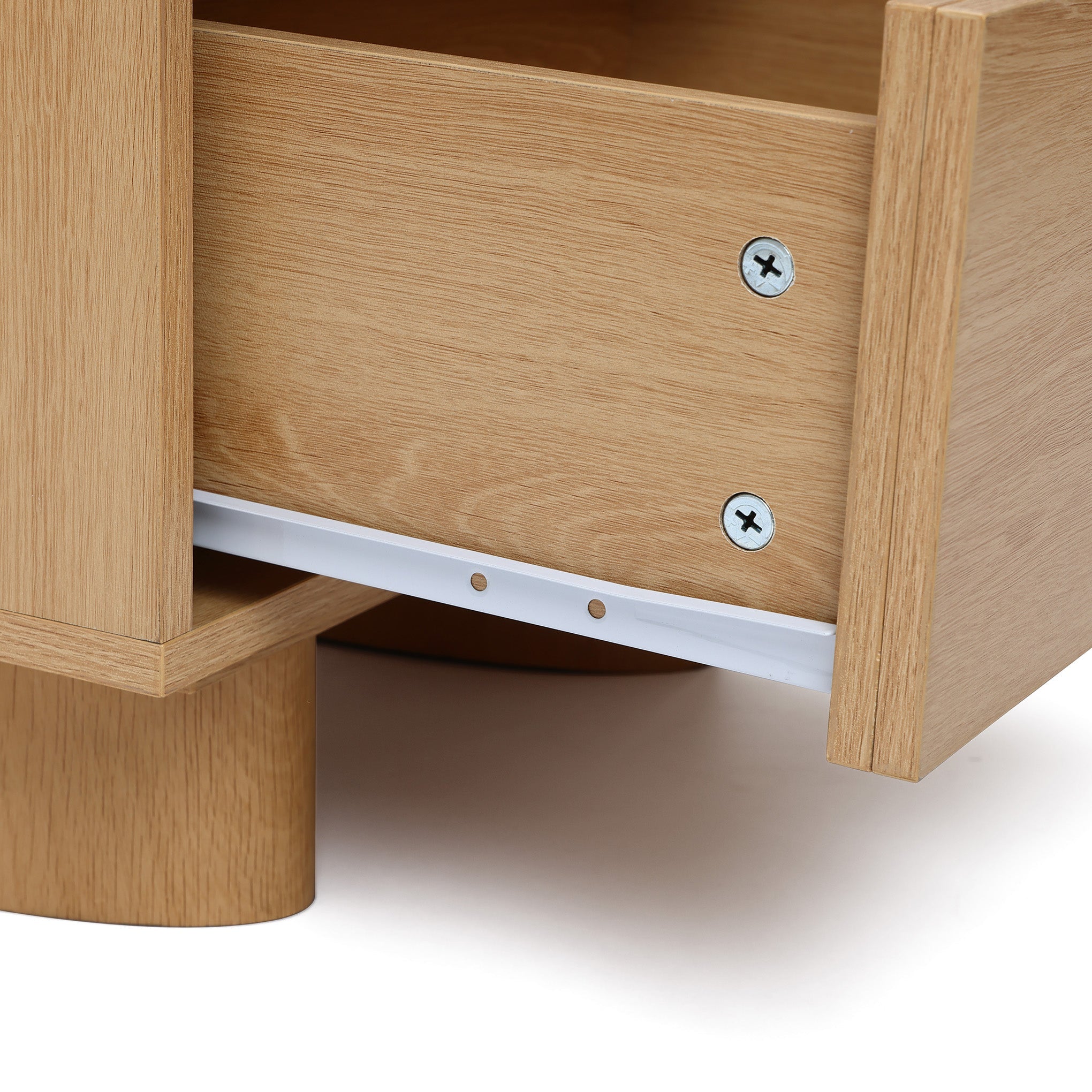 2-Drawer Blonde Birch Wood Nightstand, 20"