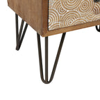 4-Drawer Retro Wood End Table, 30"