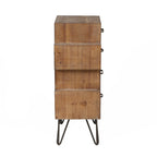 4-Drawer Retro Wood End Table, 30"