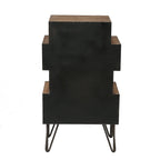 4-Drawer Retro Wood End Table, 30"