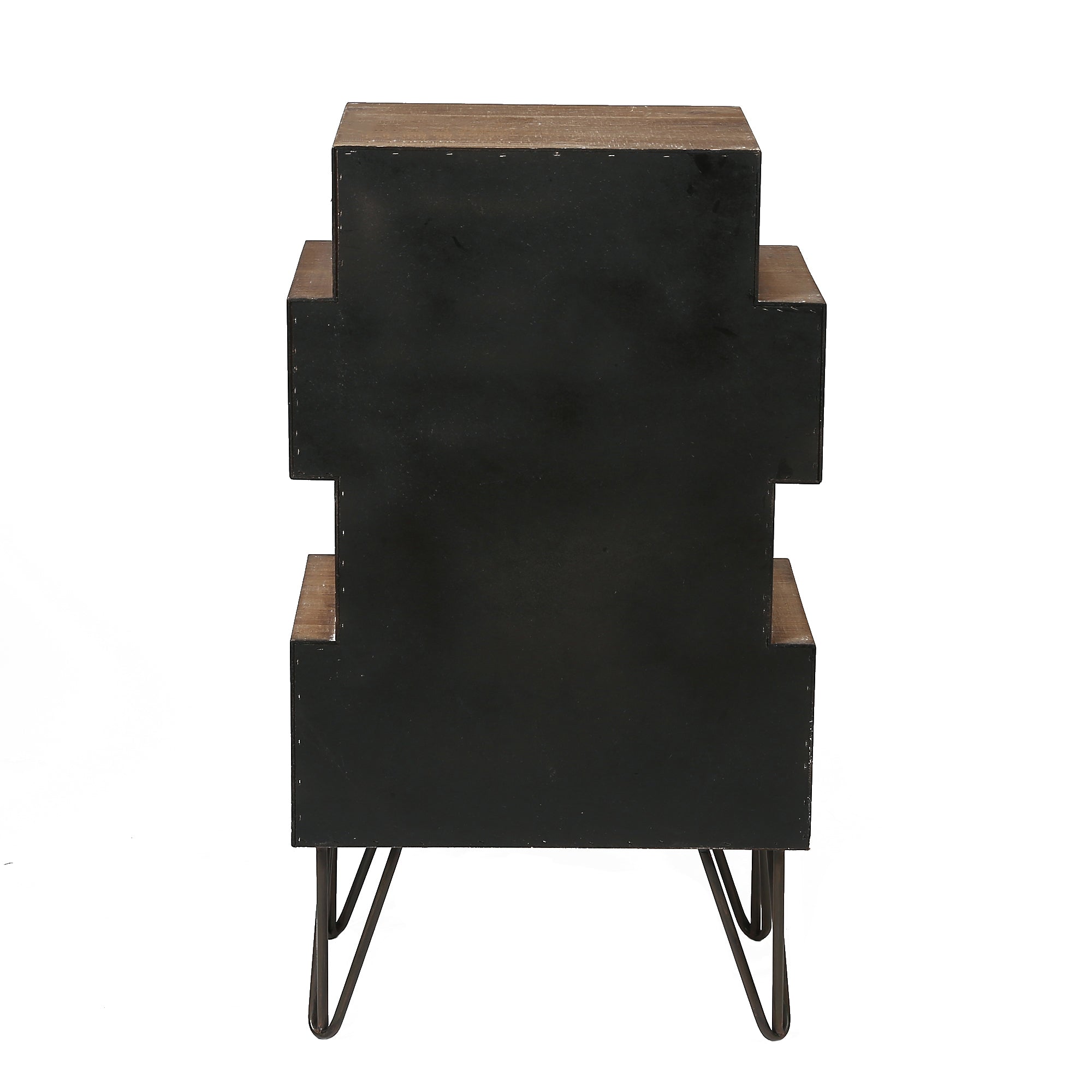 4-Drawer Retro Wood End Table, 30"