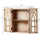 2-Door Classical Wood Wall Storage Cabinet, White 31"