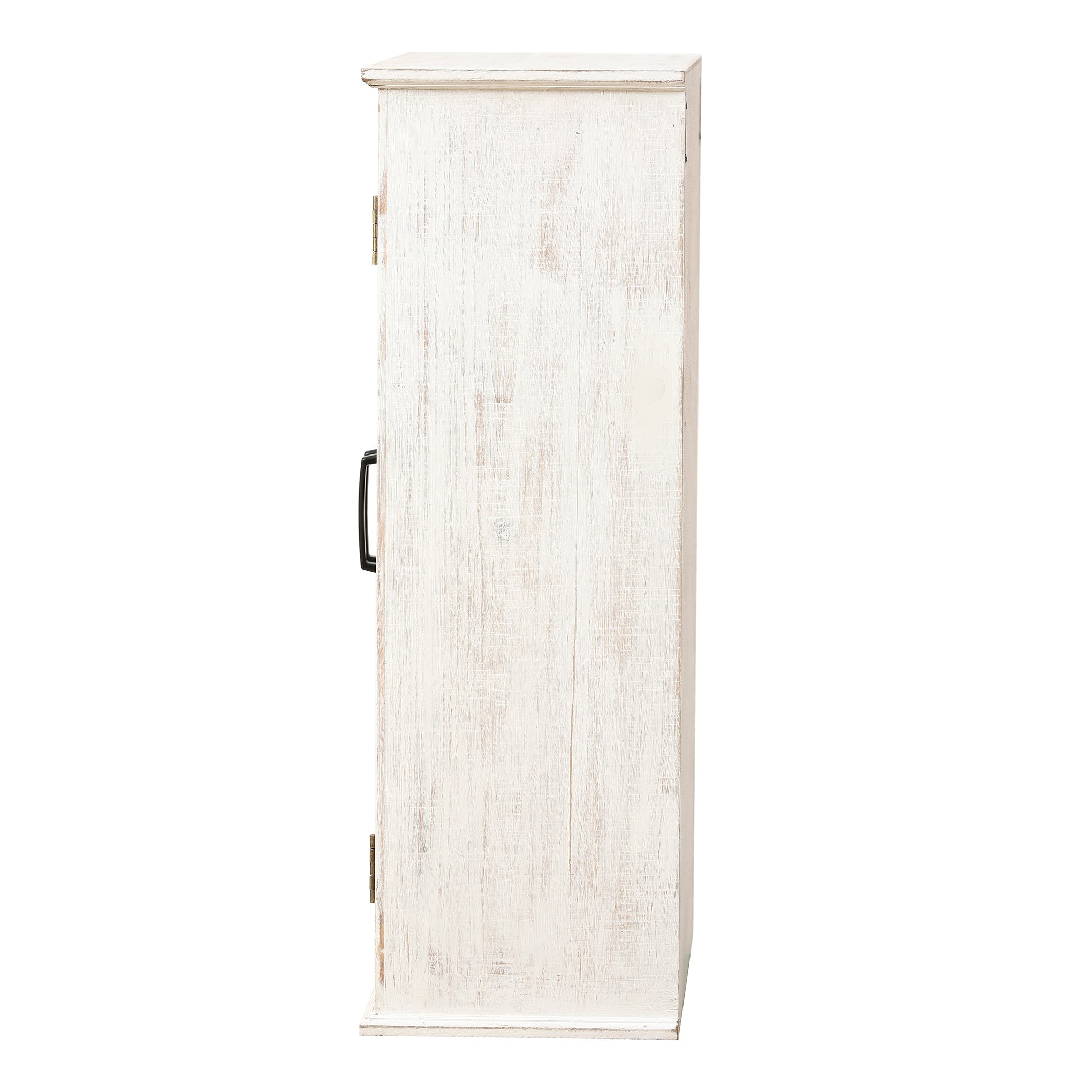 2-Door Classical Wood Wall Storage Cabinet, White 31"