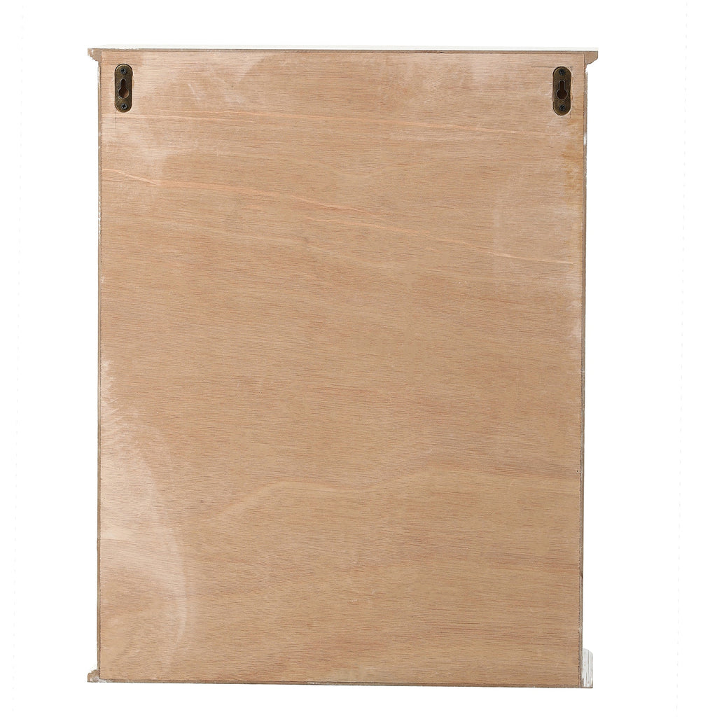 2-Door Classical Wood Wall Storage Cabinet, White 31"