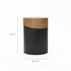 Round Wood & Metal Side Table, 22"