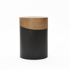 Round Wood & Metal Side Table, 22"