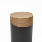 Round Wood & Metal Side Table, 22"