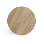 Round Wood Side Table with Three Pillar Leg, 19"