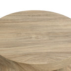 Round Wood Side Table with Three Pillar Leg, 19"