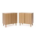 2-Door Zendic Wood Storage Cabinet, 31"