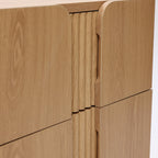 2-Drawer Blonde Birch Wood Nightstand, 20.5"