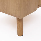 2-Drawer Blonde Birch Wood Nightstand, 20.5"