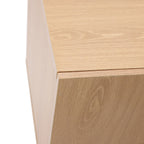 2-Drawer Blonde Birch Wood Nightstand, 20.5"