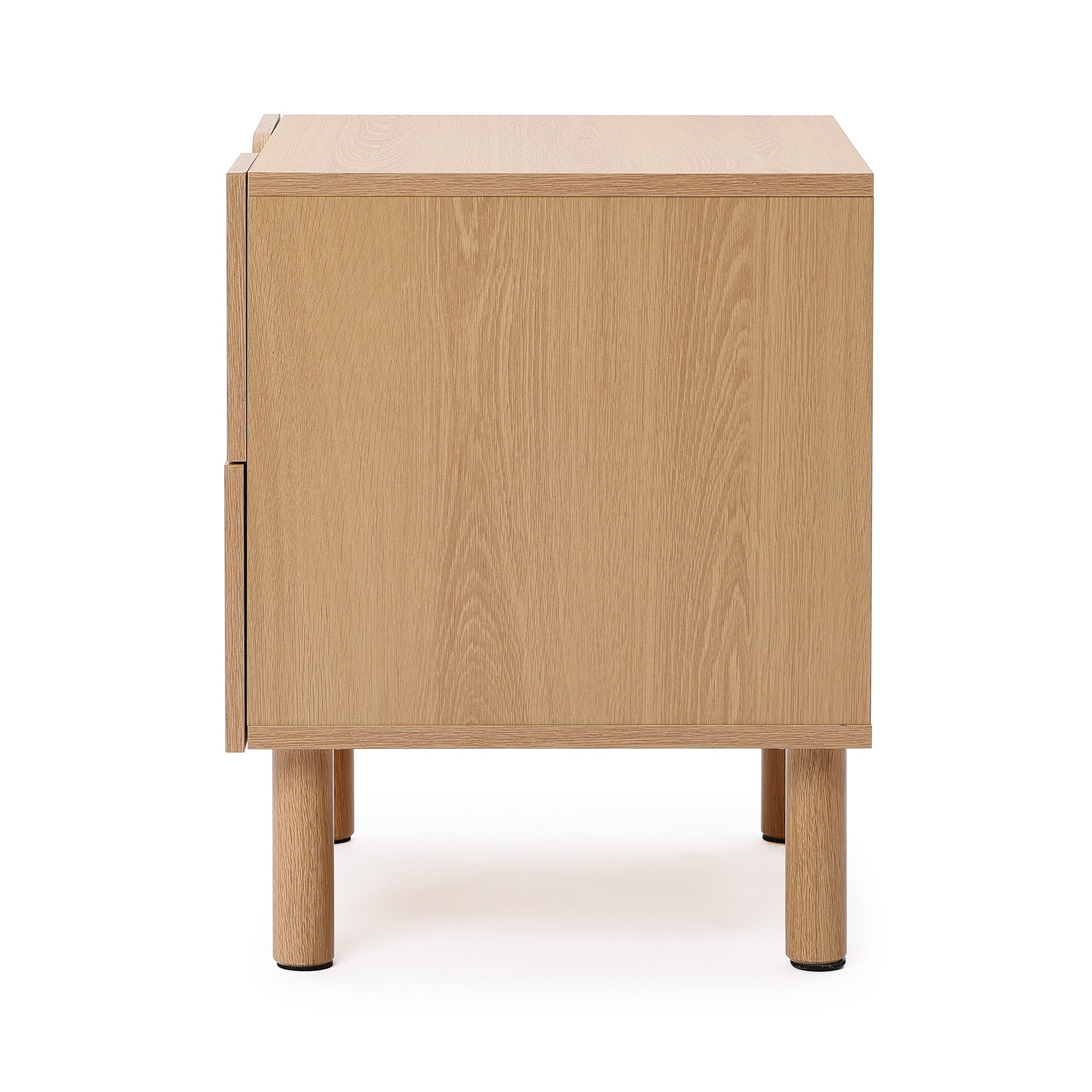 2-Drawer Blonde Birch Wood Nightstand, 20.5"