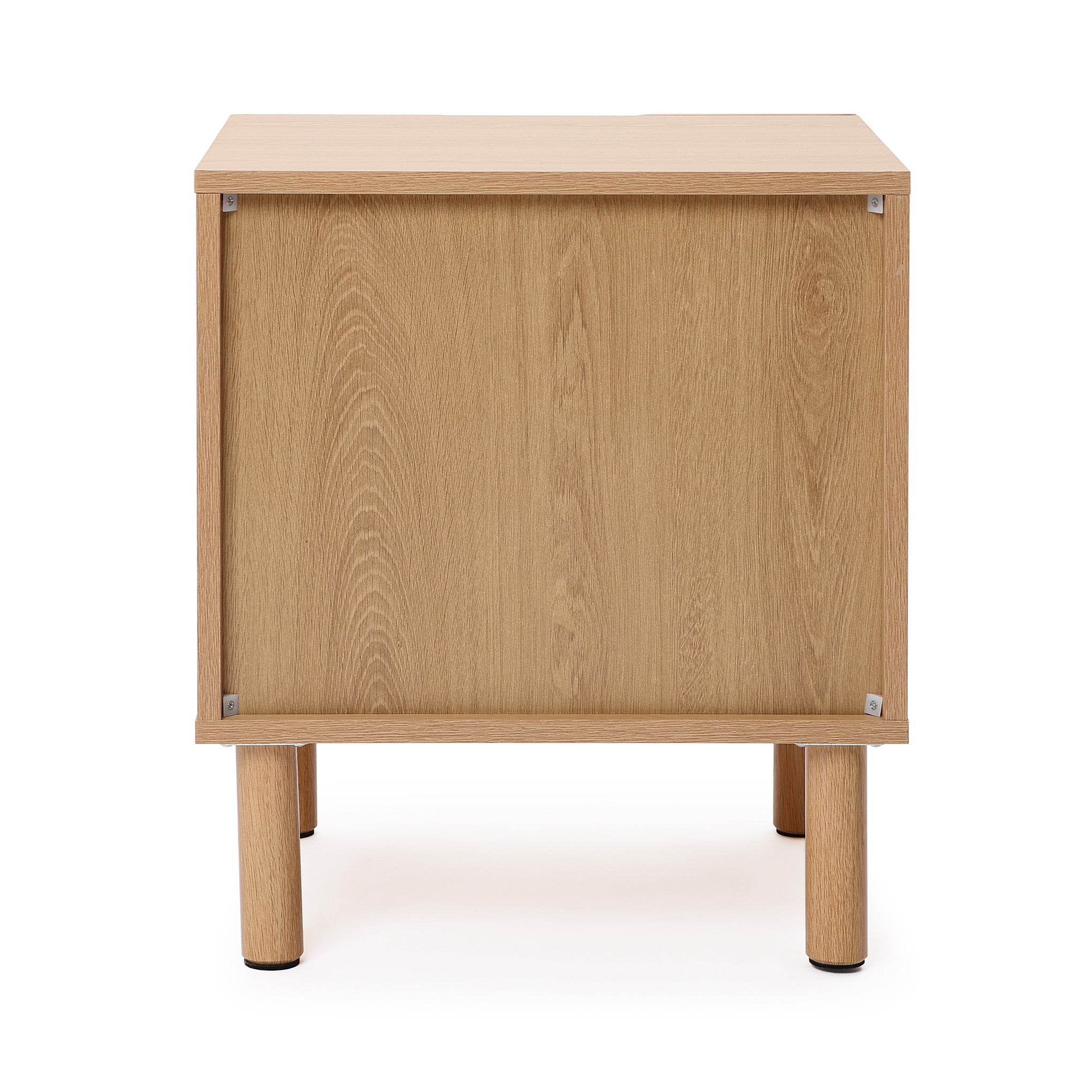 2-Drawer Blonde Birch Wood Nightstand, 20.5"
