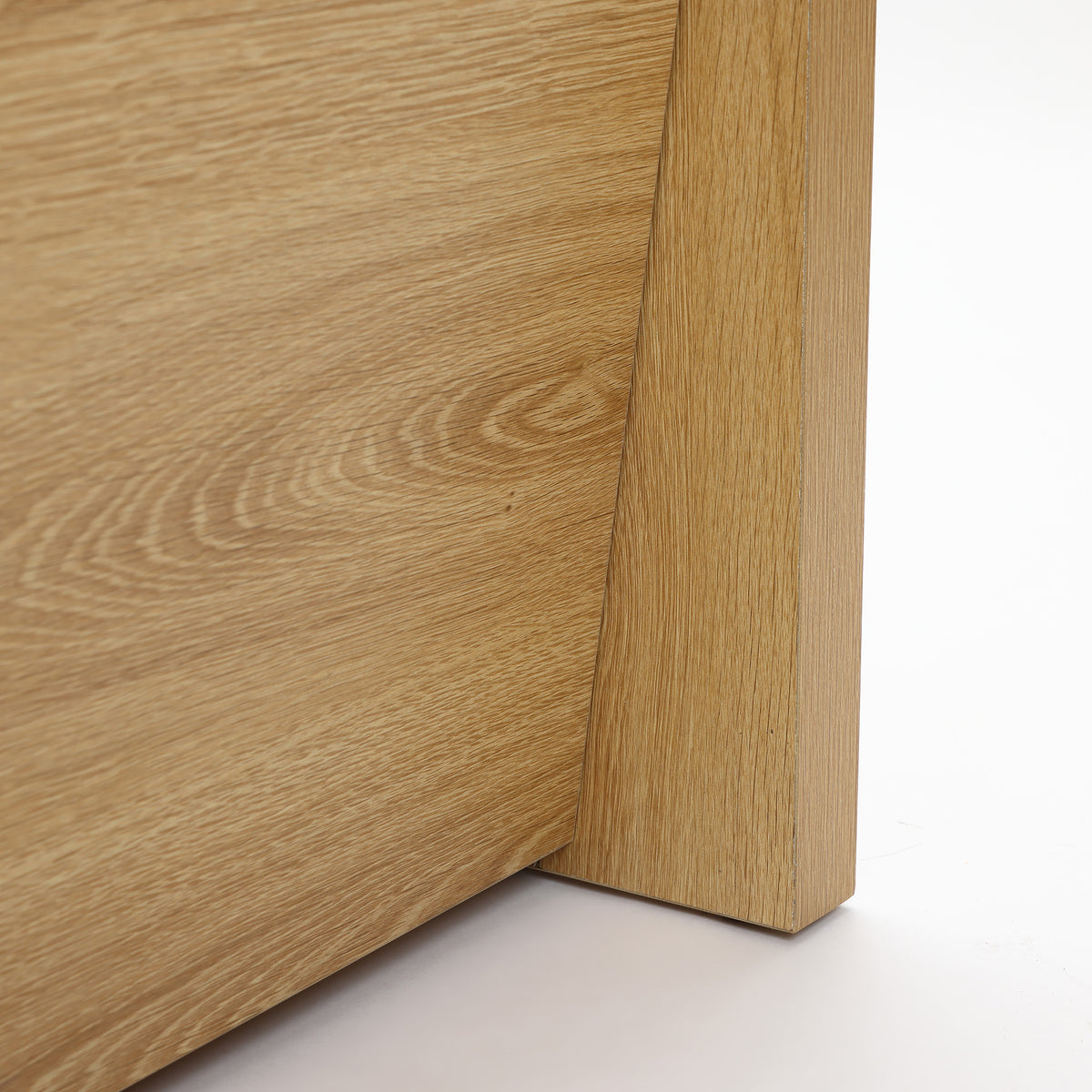 Japandi Wood Side Table Drawer & Open Shelf