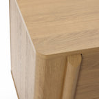 24" Mid-Century Walnut 2-Drawer Side Table