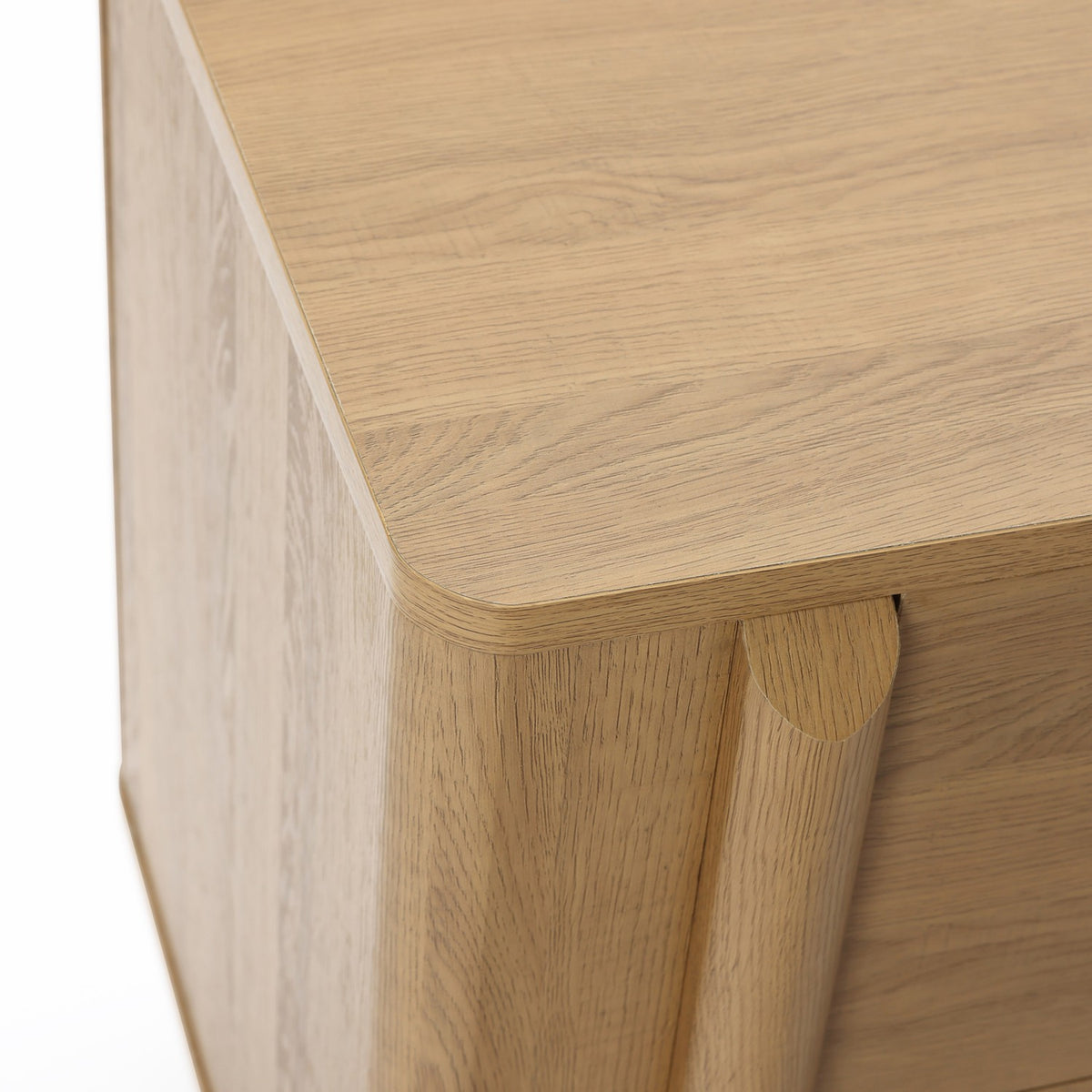 24" Mid-Century Walnut 2-Drawer Side Table