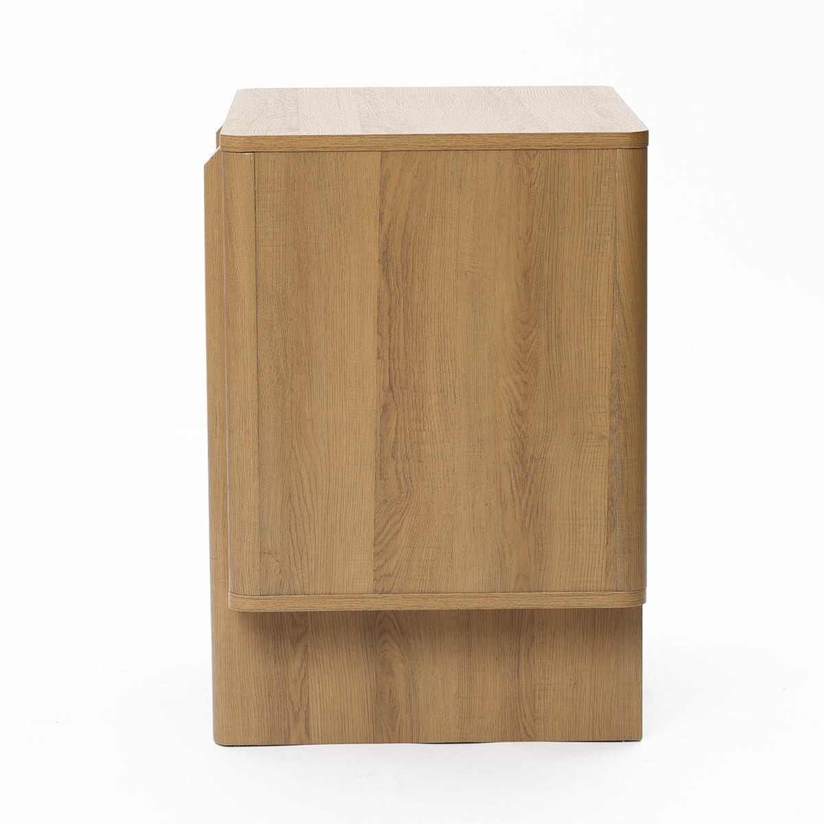 24" Mid-Century Walnut 2-Drawer Side Table