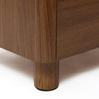 19" 2-Drawer Side Table with Guardrails & Round Feet