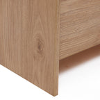 19" 2-Drawer Side Table with Rounded Corners & Wood Grain