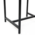 16" Rustic Modern 1-Drawer Side Table with Metal Legs End Table
