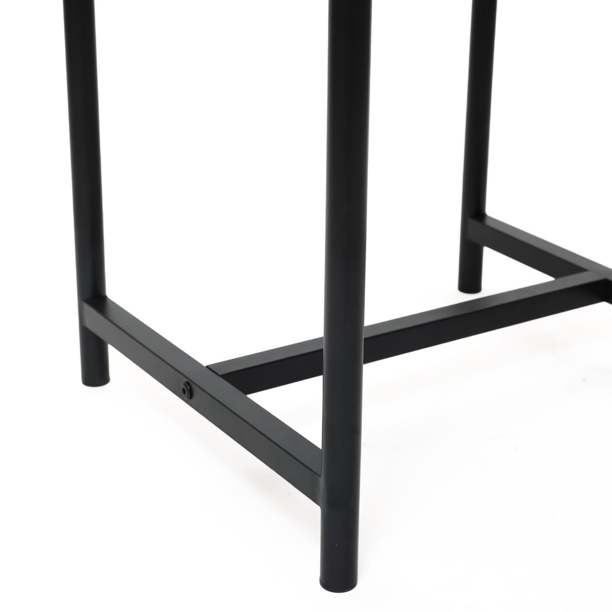 16" Rustic Modern 1-Drawer Side Table with Metal Legs End Table
