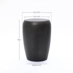 Mod324 Round MgO Accent Side Table, Black & Gold Specks