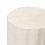 Estate Stone Stool MgO Side Table, Marbled Beige