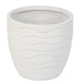 White Waves 14.63in. Round Planter