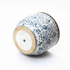 Arbor Round Ceramic Planter, Blue Floral, 11"