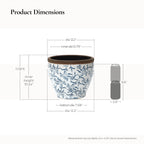 Cobalt Vine Tabletop Decorative Ceramic Planter, 12.6"