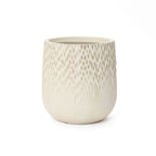 Dune Round Textured Mg0 Planter, Gradient Off-White, 14.5"