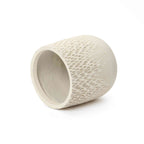 Dune Round Textured Mg0 Planter, Gradient Off-White, 14.5"
